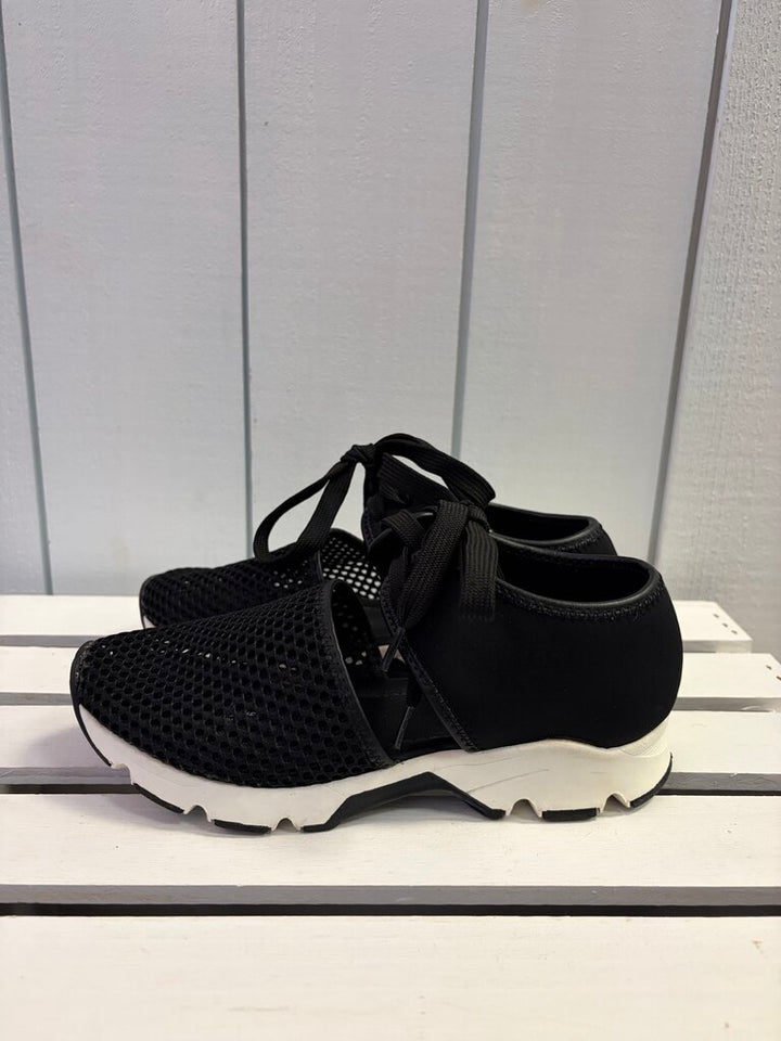 All Black Solid Mesh Sneakers - Size 36(Retails $185)