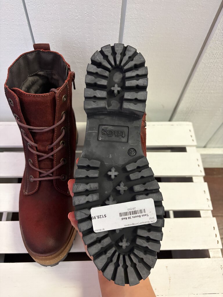 Taos Main Street Boot in Garnet Rugged - Size 38