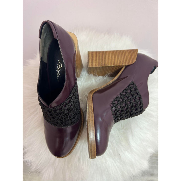 Phillip Lim Netted Wooden Heeled Booties - Size 37