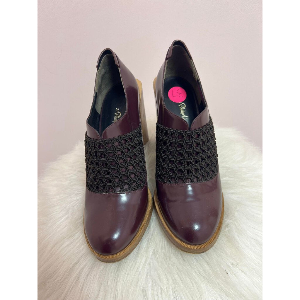 Phillip Lim Netted Wooden Heeled Booties - Size 37