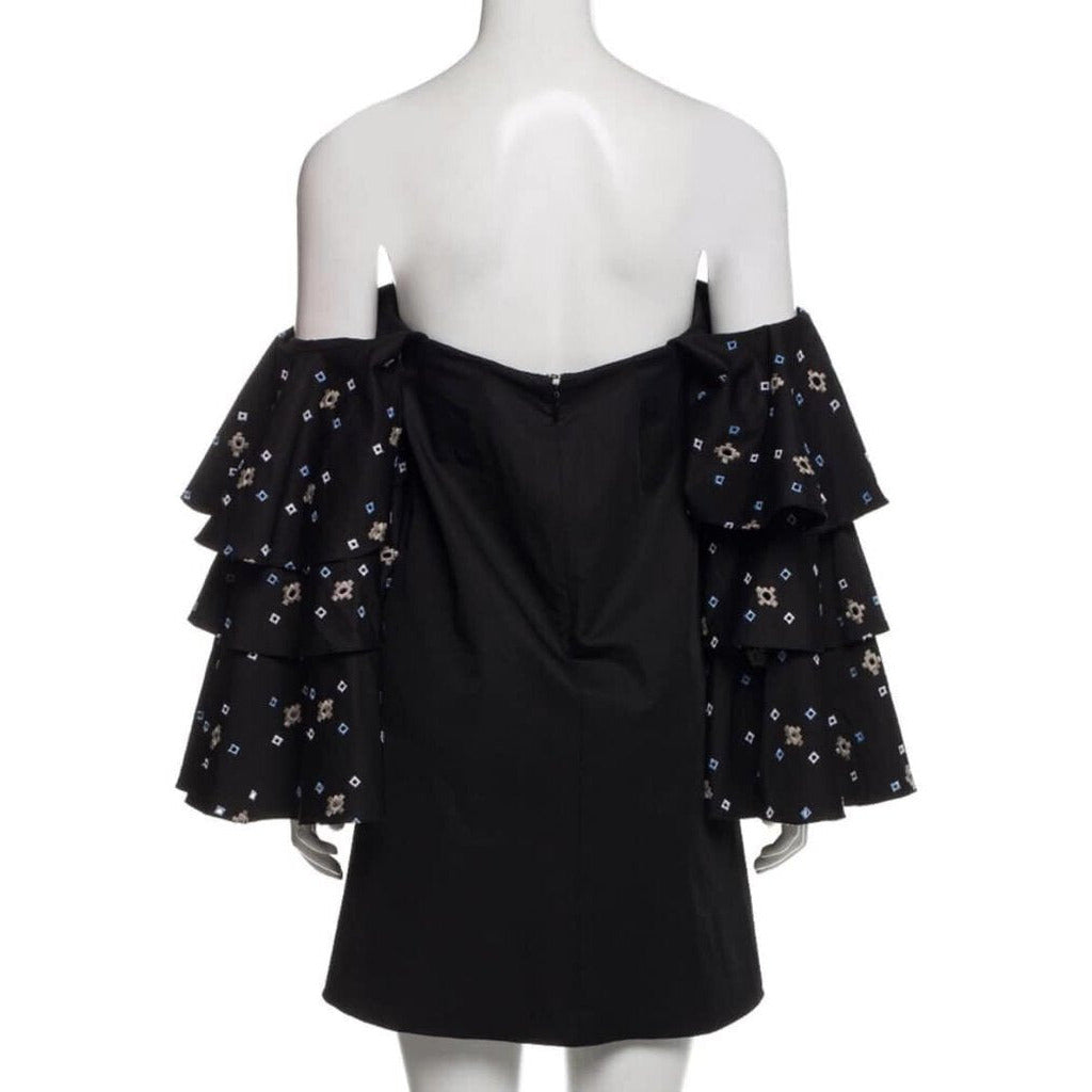 Caroline Constas Ruffle Sleeve Mini Dress - Size Medium