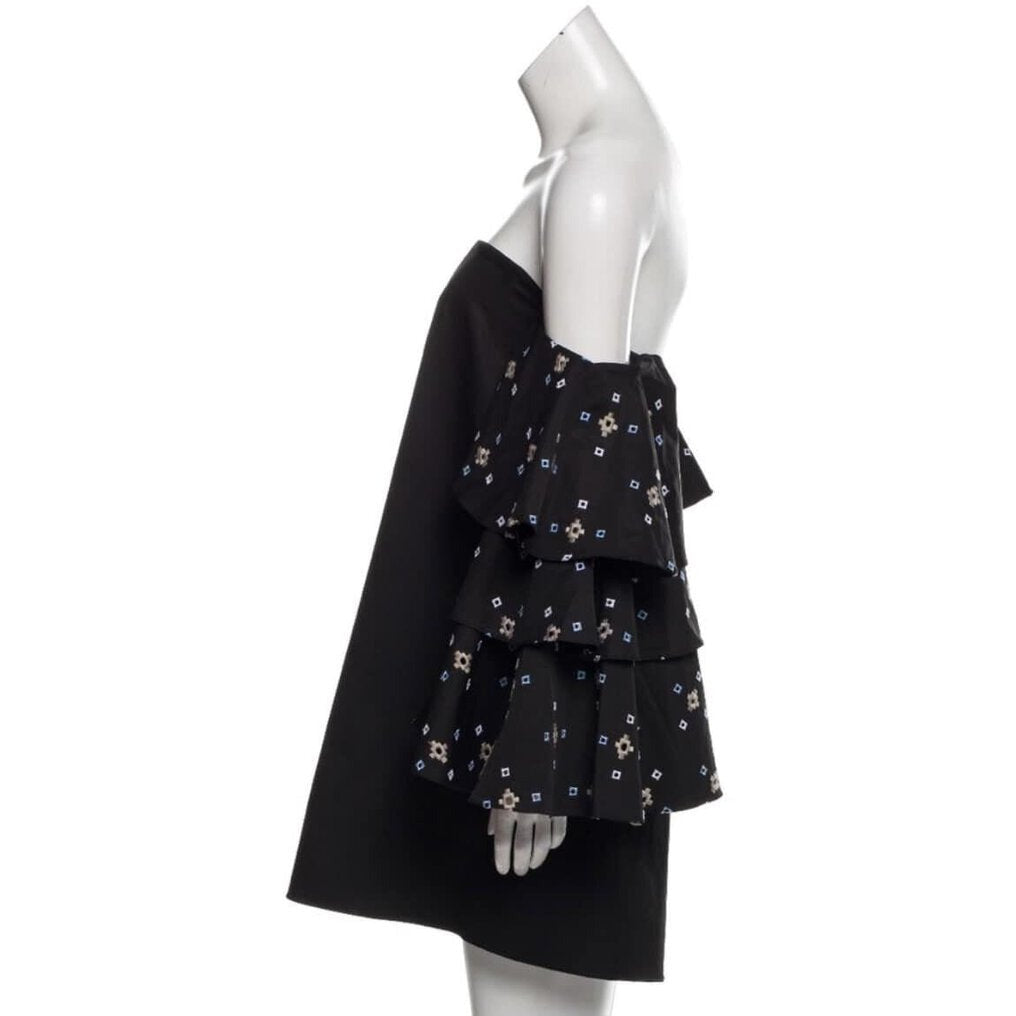 Caroline Constas Ruffle Sleeve Mini Dress - Size Medium