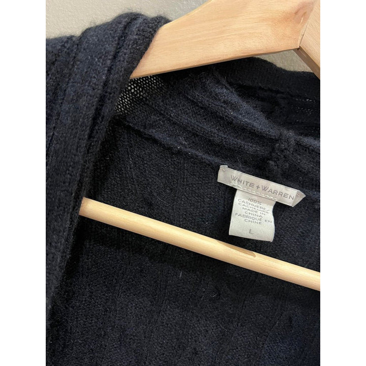 White + Warren Cashmere Cable Knit Cardigan - Size Large