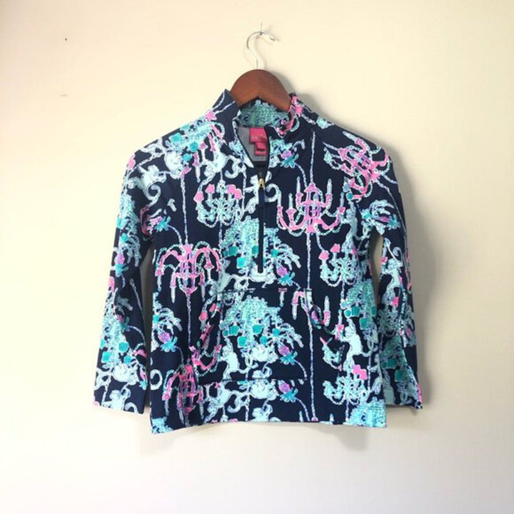 Lilly Pulitzer Girls Popover in Monkey Trouble - Size 12/14