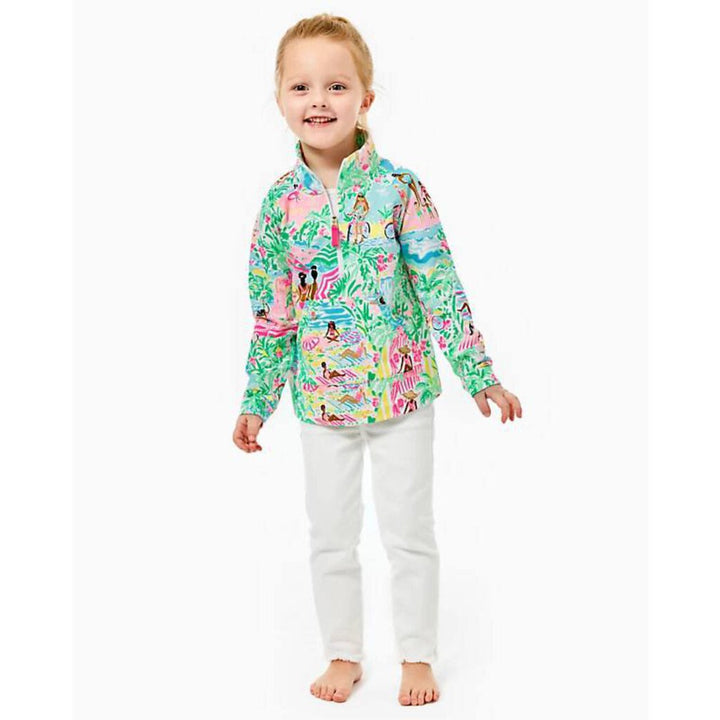 Lilly Pulitzer Girls Popover in Monkey Trouble - Size 12/14