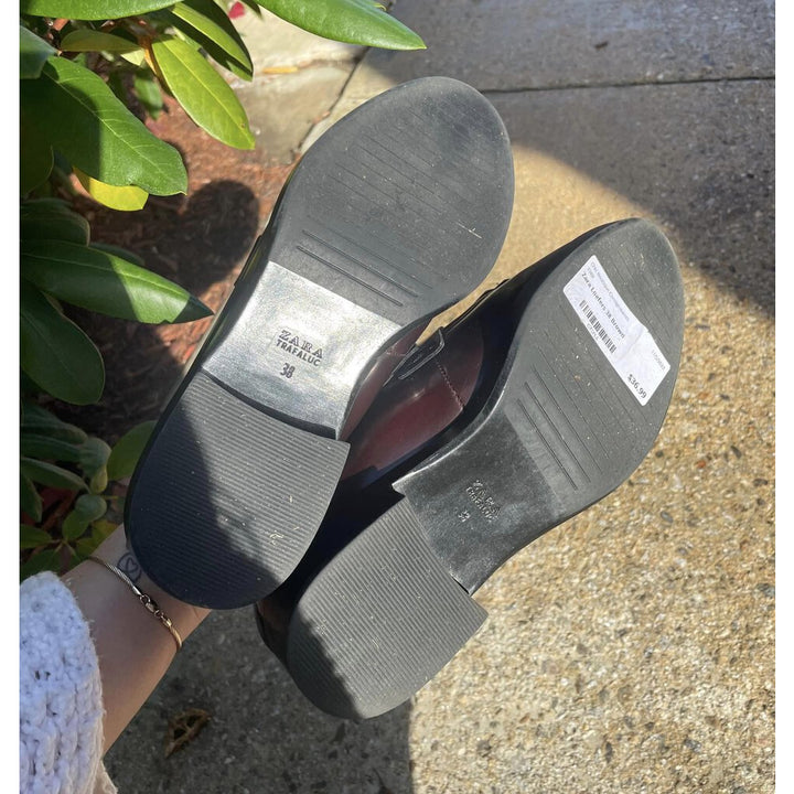 Zara Trafaluc Patent Loafers - Size 38