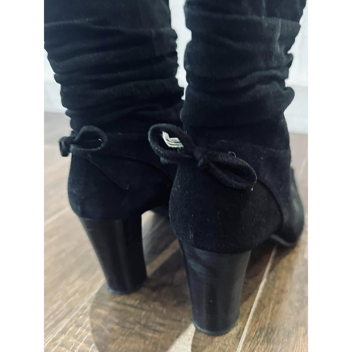 Stuart Weitzman Pointed Toe Slouchy Heeled Booties - Size 8