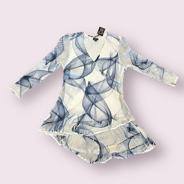 Komarov NWT Flowy Sky Blossom Tunic - Size Large