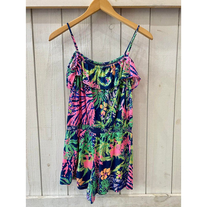 Lilly Pulitzer Girl's Klea Romper - Size XL
