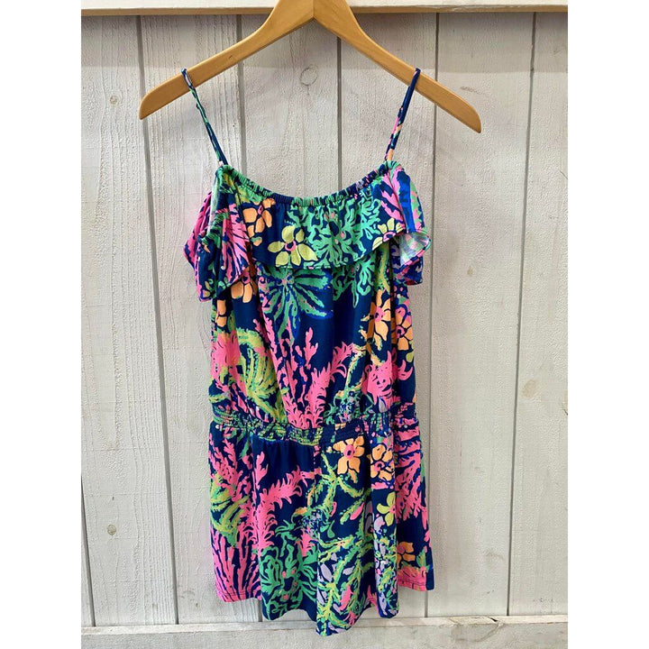 Lilly Pulitzer Girl's Klea Romper - Size XL