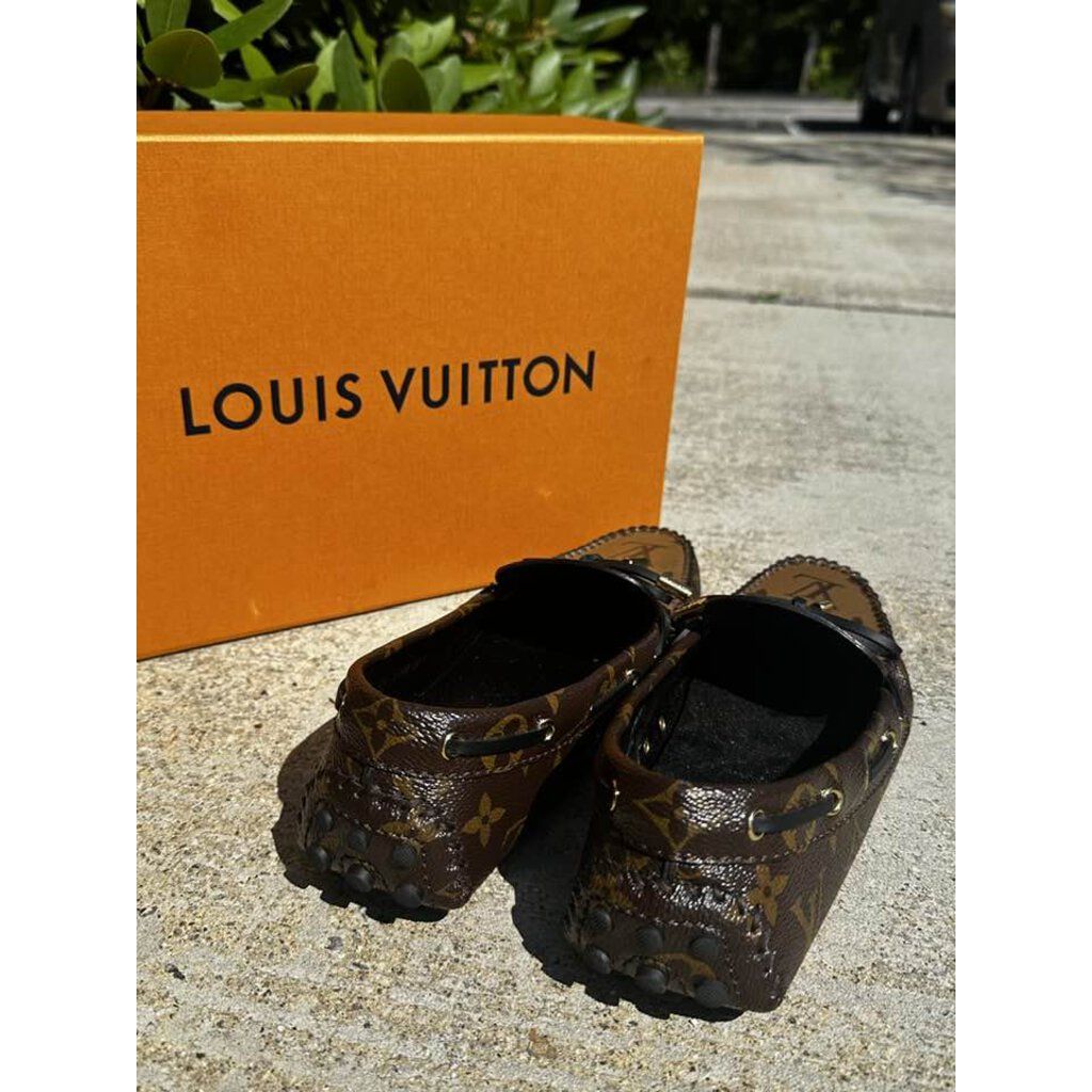 Louis Vuitton Brown Monogram Canvas Gloria Flat Loafers Size 39 Louis  Vuitton