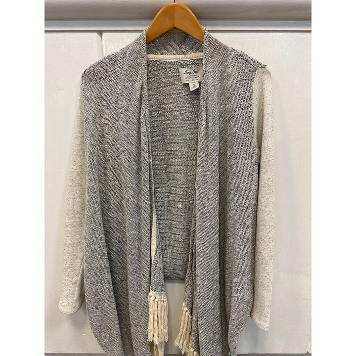 Lucky Brand High Low Fringe Cardigan - Size Small