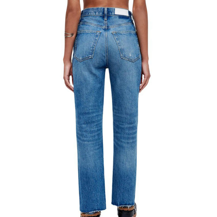 RE/DONE 70's Ultra High Rise Stove Pipe in Worn Crystal Blue - Size 32