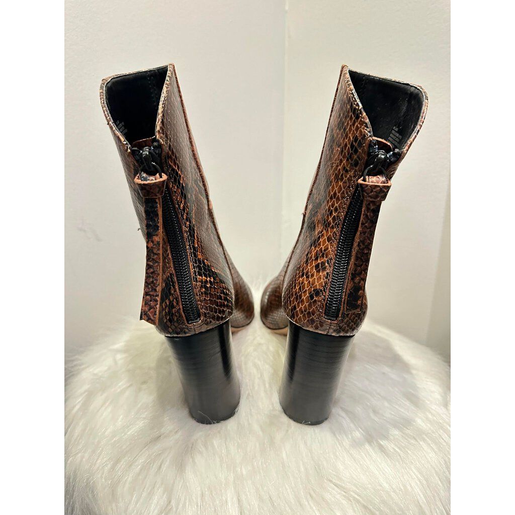 Charles David Snakeskin Booties - Size 5.5