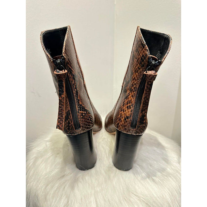Charles David Snakeskin Booties - Size 5.5