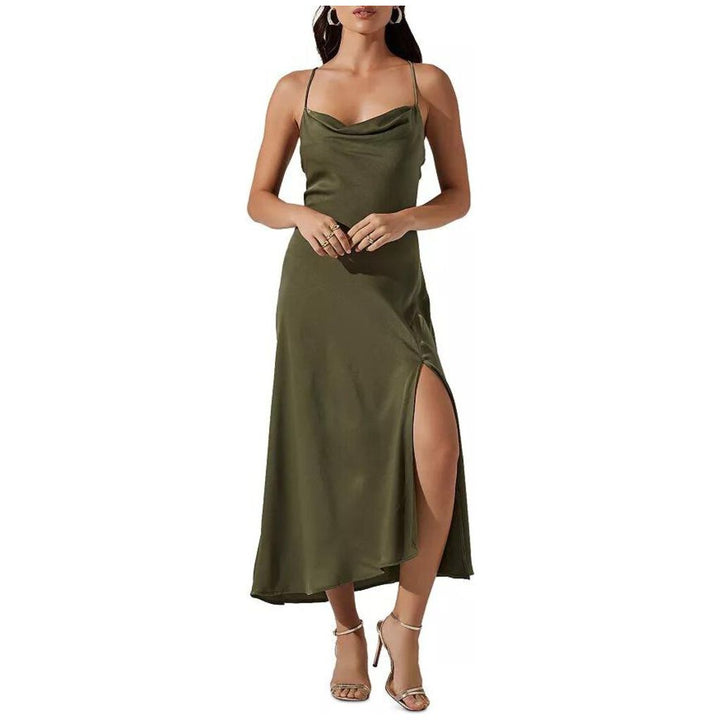 ASTR Gaia Midi Dress in Sage - Size Large