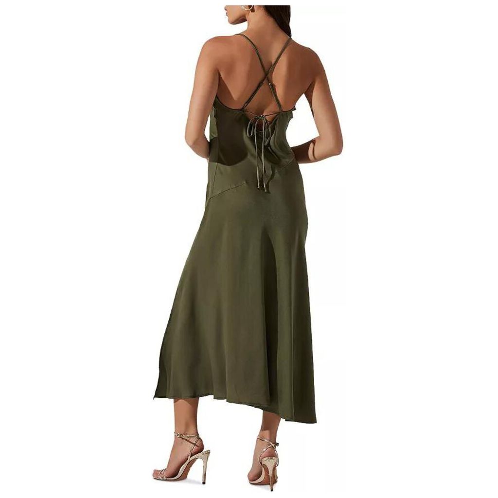 ASTR Gaia Midi Dress in Sage - Size Large